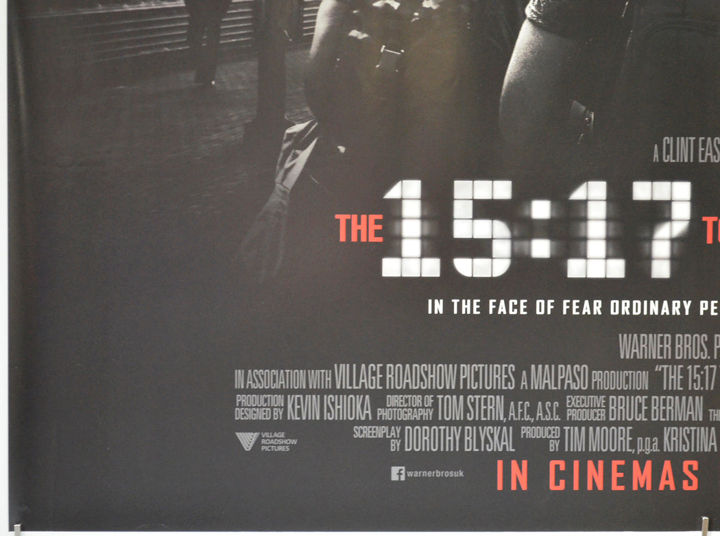 THE 15:17 TO PARIS (Bottom Left) Cinema Quad Movie Poster 