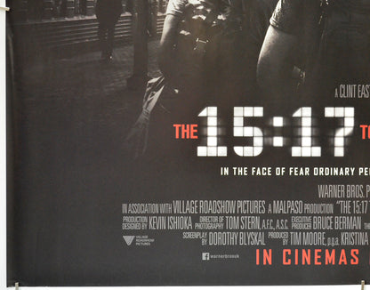 THE 15:17 TO PARIS (Bottom Left) Cinema Quad Movie Poster 