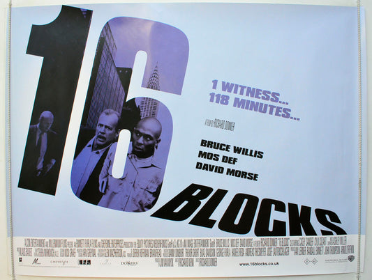 16 Blocks  Original British Quad Poster - Film Poster - Movie Poster