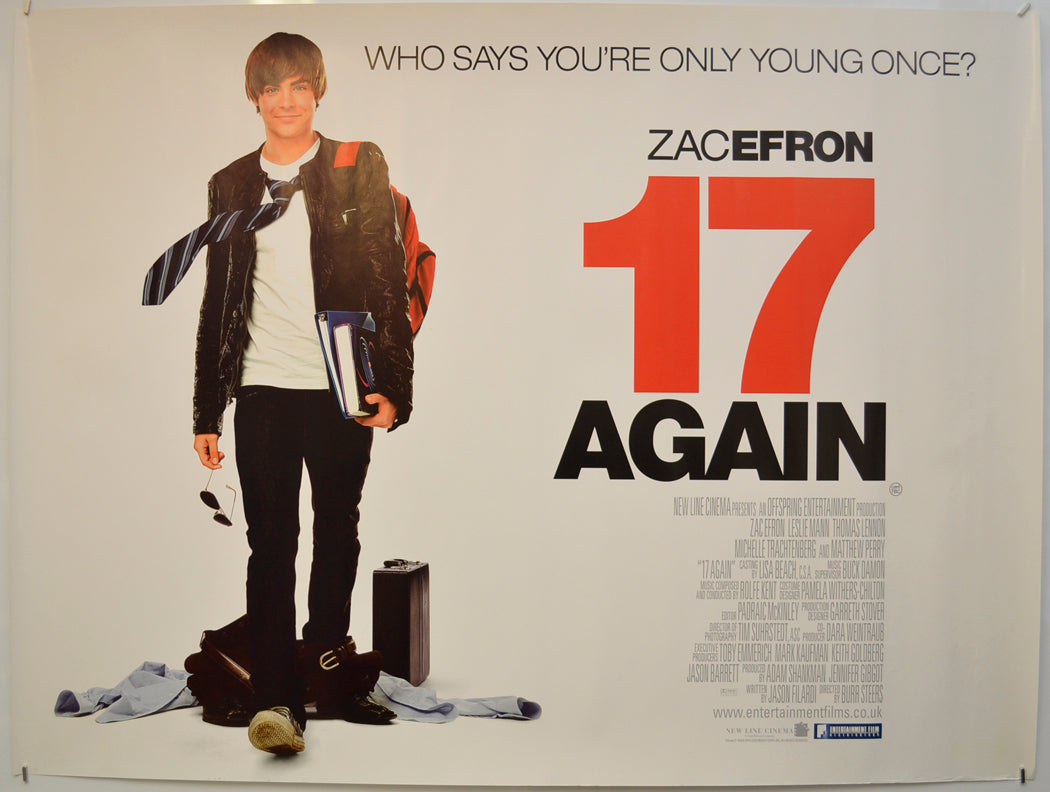 17 Again  Original Quad Poster - Film Poster - Movie Poster