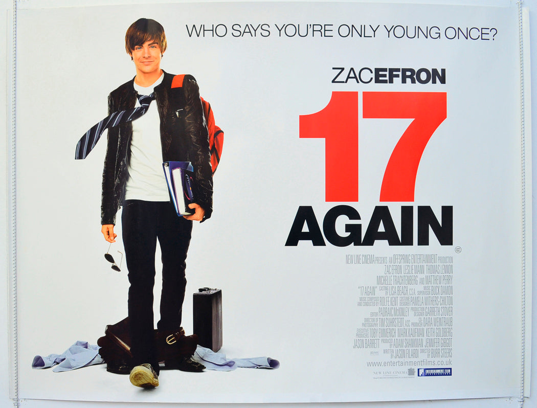 17 Again  Original British Quad Poster - Film Poster - Movie Poster 