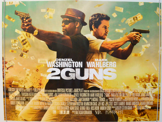 2 Guns Original British Quad Poster - Film Poster - Movie Poster 