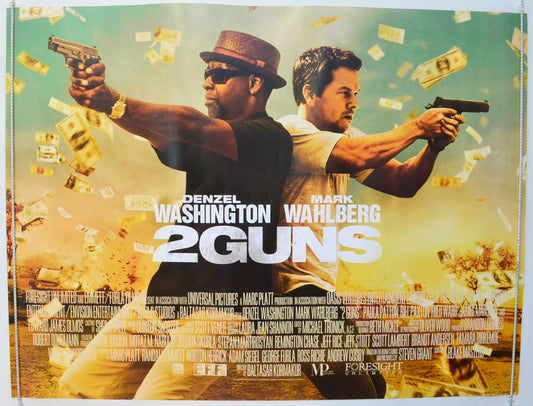 2 Guns Original British Quad Poster - Film Poster - Movie Poster 