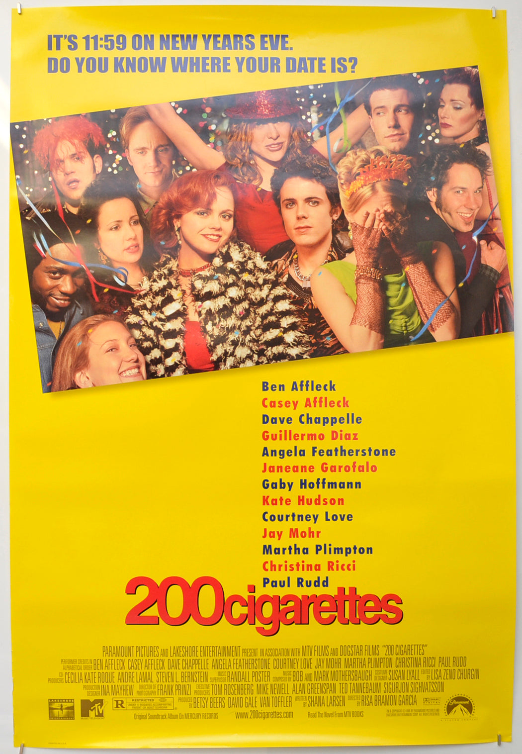 200 Cigarettes Original One Sheet Poster - Film Poster - Movie Poster