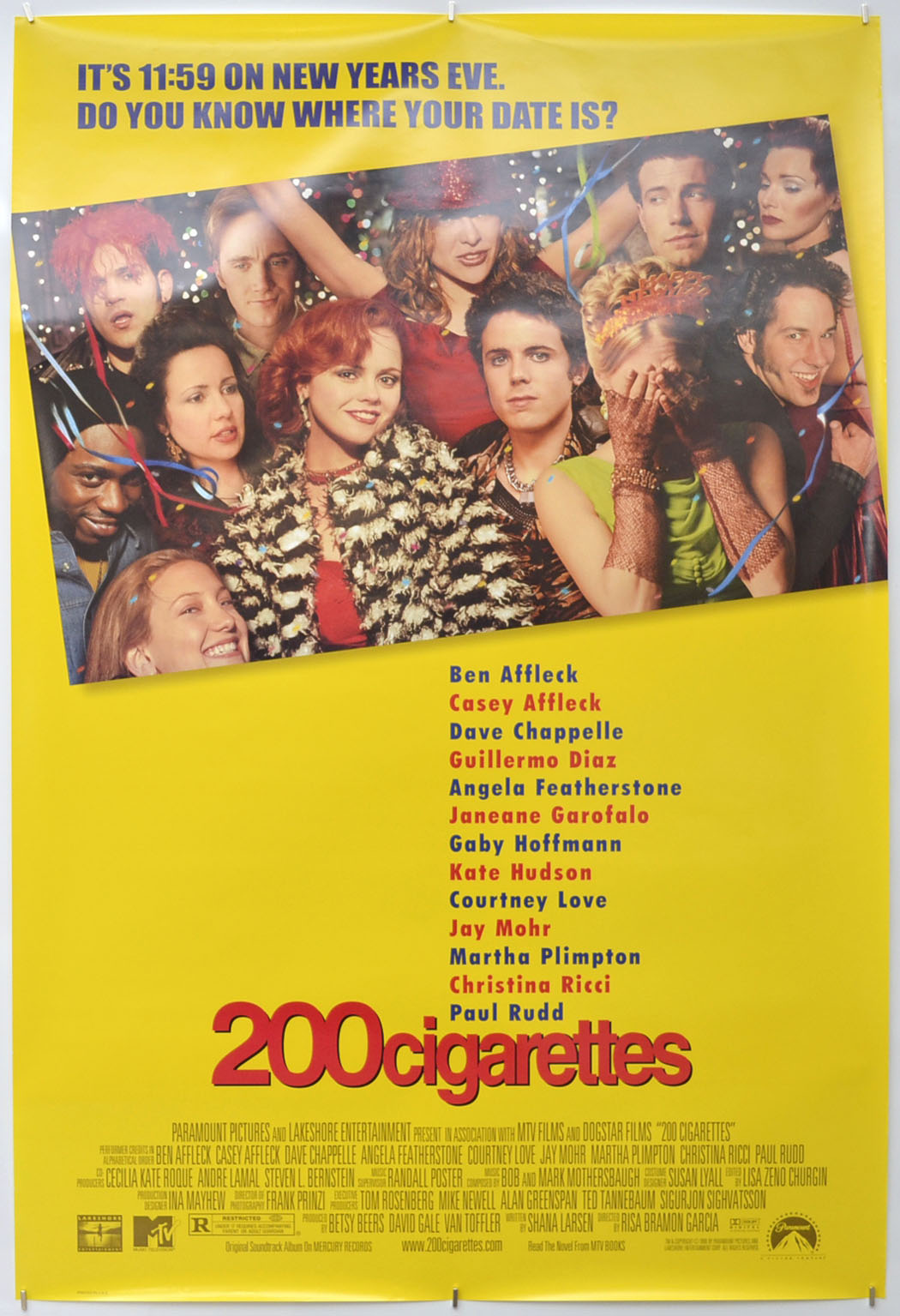 200 Cigarettes Original One Sheet Poster - Film Poster - Movie Poster