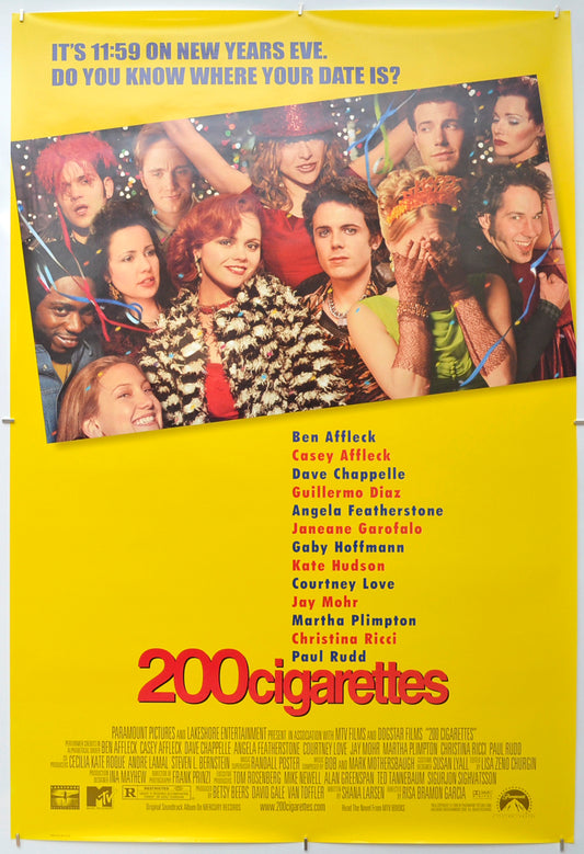 200 Cigarettes Original One Sheet Poster - Film Poster - Movie Poster