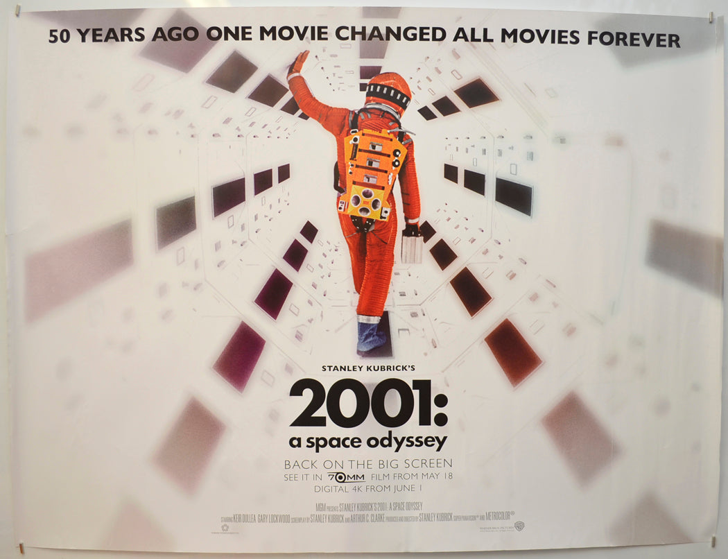 2001: A Space Odyssey (50th Anniversary re-release poster) Original Quad Poster - Film Poster - Movie Poster