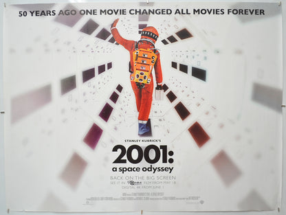 2001: A Space Odyssey (50th Anniversary re-release poster) Original Quad Poster - Film Poster - Movie Poster