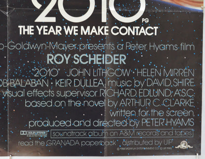 2010 : THE YEAR WE MAKE CONTACT (Bottom Right) Cinema Quad Movie Poster 