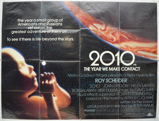 2010 : The Year We Make Contact (White Text Glossy Version)  Original Quad Poster - Film Poster - Movie Poster