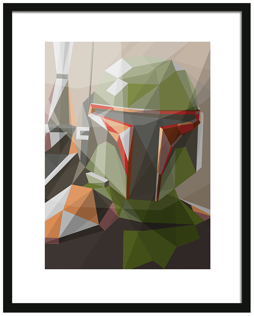 Abstract Star Wars Framed Art Print : Bobba Fett Liam Brazier Framed Print 