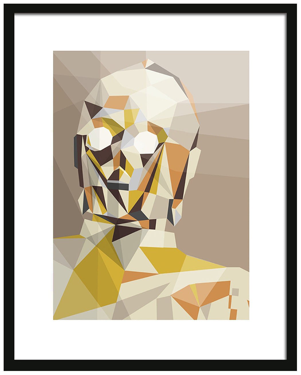 Abstract Star Wars Framed Art Print : C3PO Liam Brazier Framed Print 