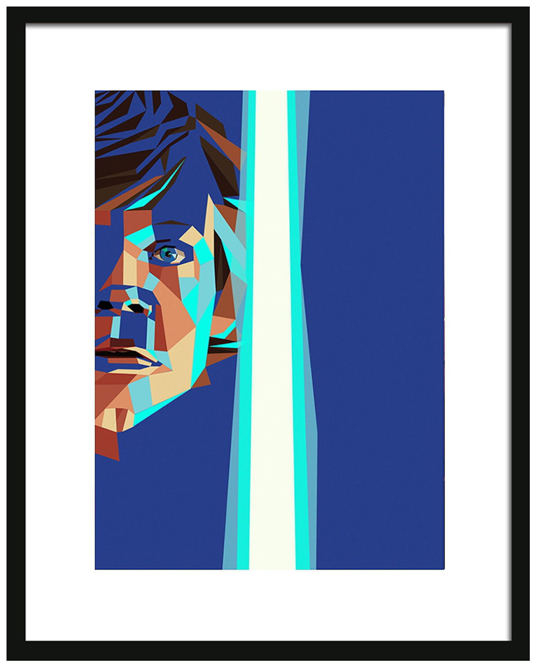 Abstract Star Wars Framed Art Print : Luke Skywalker Liam Brazier Framed Print 