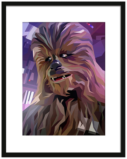 Abstract Star Wars Framed Art Print : Chewbacca Liam Brazier Framed Print 