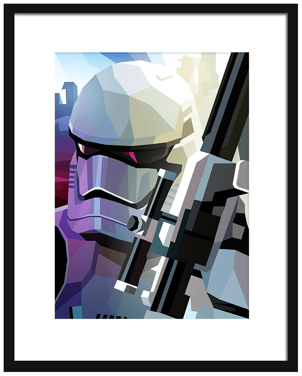 Abstract Star Wars Framed Art Print : First Order Stormtrooper Liam Brazier Framed Print 