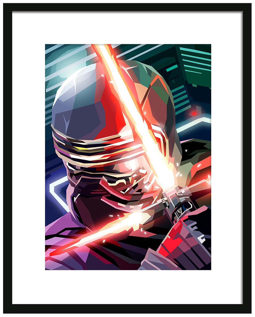 Abstract Star Wars Framed Art Print : Kylo Ren Liam Brazier Framed Print 