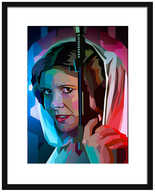 Abstract Star Wars Framed Art Print : Princess Leia Liam Brazier Framed Print 