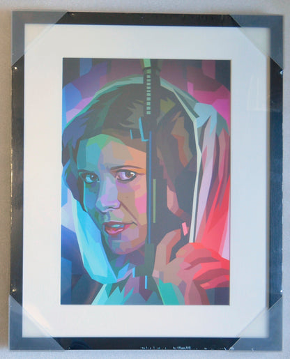 PRINCESS LEIA - STAR WARS : FRAMED ABSTRACT ART - Liam Brazier 