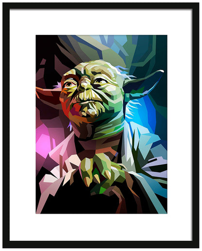 Abstract Star Wars Framed Art Print : Yoda Liam Brazier Framed Print 