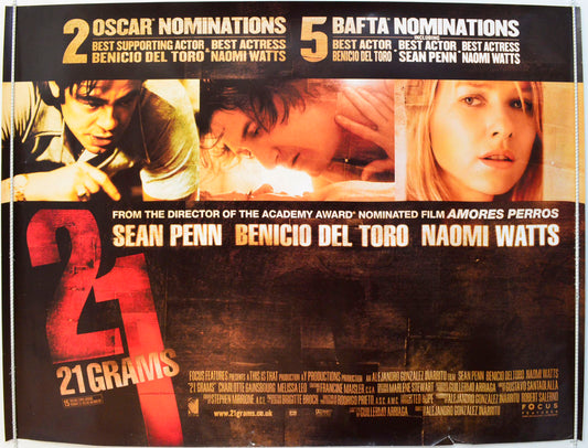 21 Grams Original British Quad Poster - Film Poster - Movie Poster 