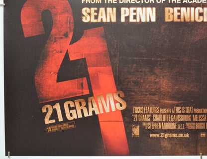 21 GRAMS (Bottom Left) Cinema Quad Movie Poster 