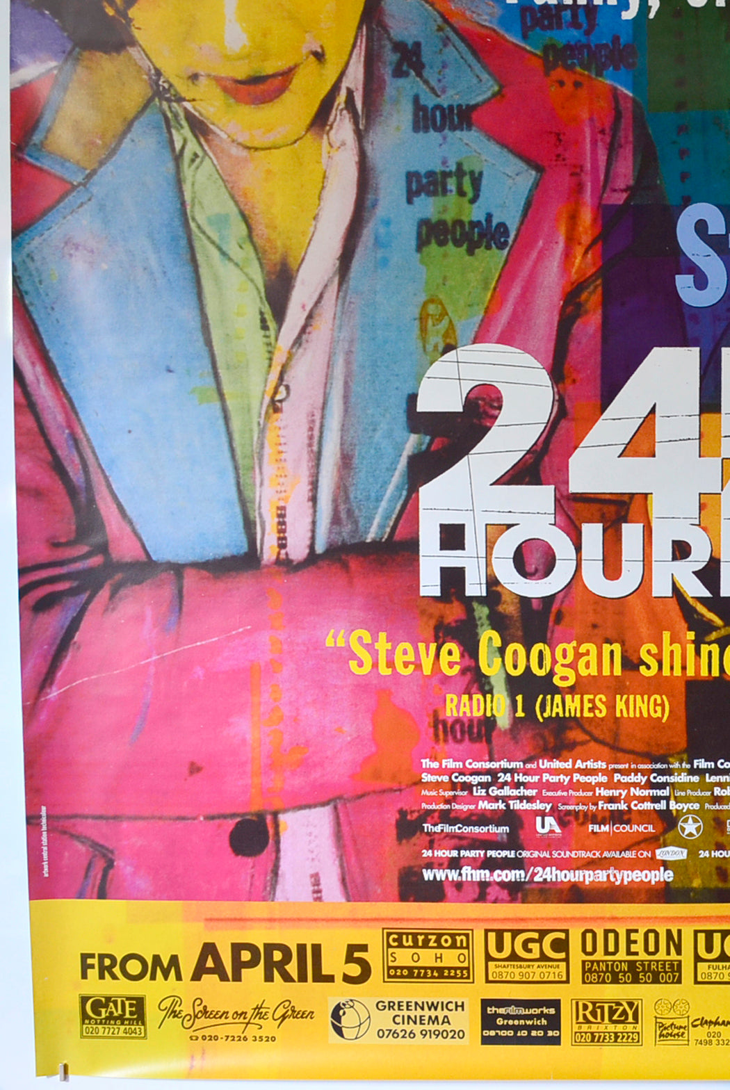 24 HOUR PARTY PEOPLE (Bottom Left) Cinema 4 Sheet Movie Poster 