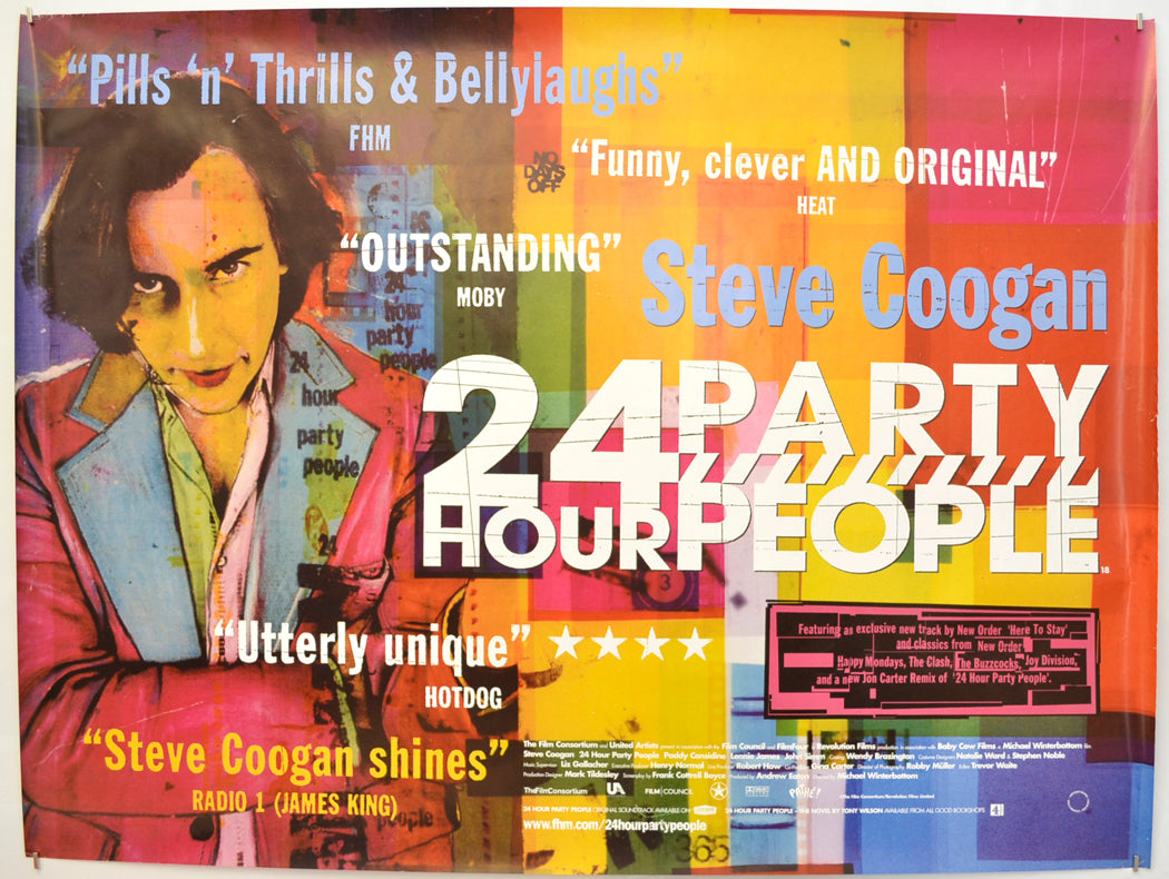 24 Hour Party People Original Quad Poster - Film Poster - Movie Poster  