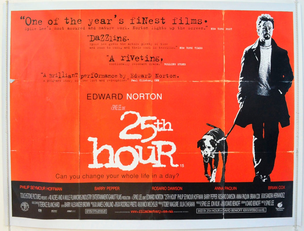 25th Hour Original British Quad Poster - Film Poster - Movie Poster 