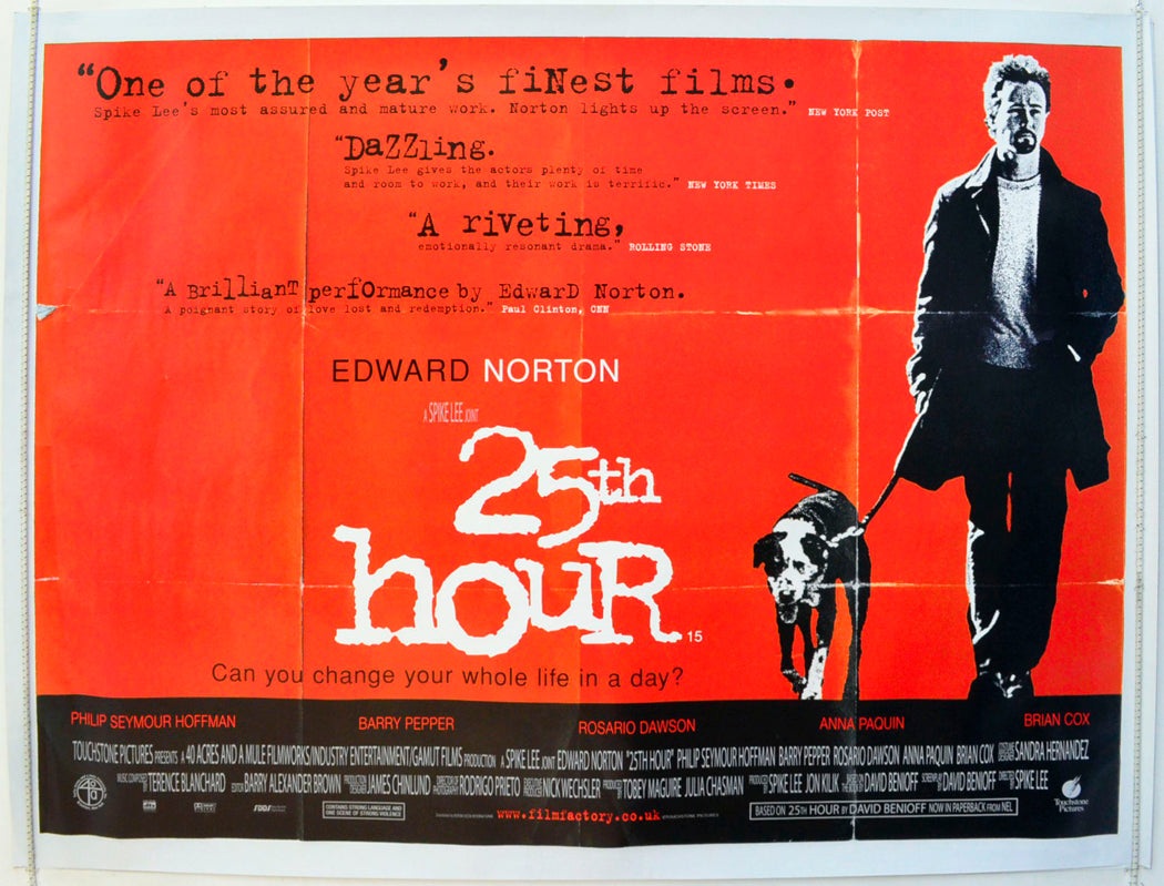 25th Hour Original British Quad Poster - Film Poster - Movie Poster 