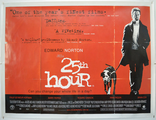 25th Hour Original Quad Poster - Film Poster - Movie Poster