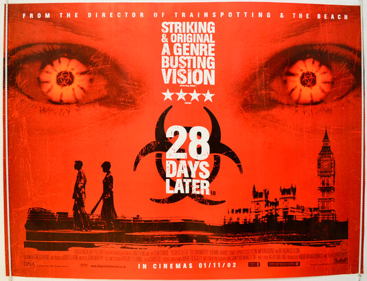 28 Days Later  Original British Quad Poster - Film Poster - Movie Poster 