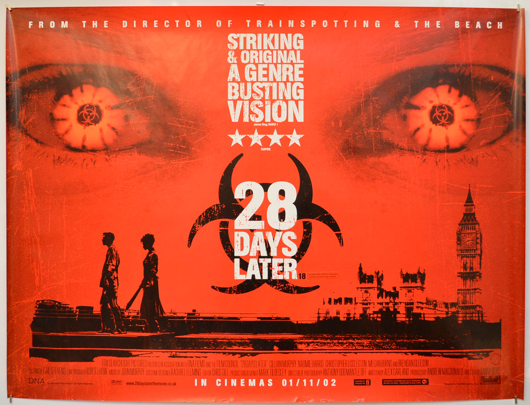 28 Days Later  Original Quad Poster - Film Poster - Movie Poster