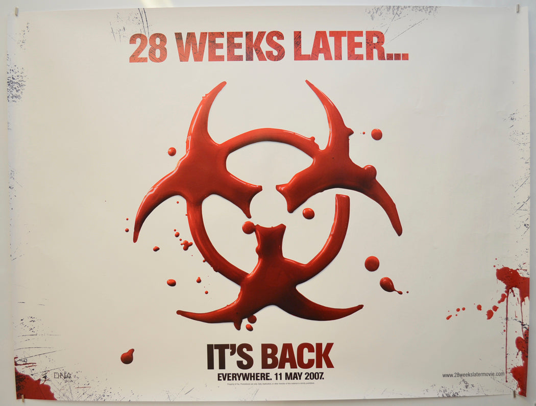 28 Weeks Later  (Teaser / Advance Version) Original Quad Poster - Film Poster - Movie Poster  