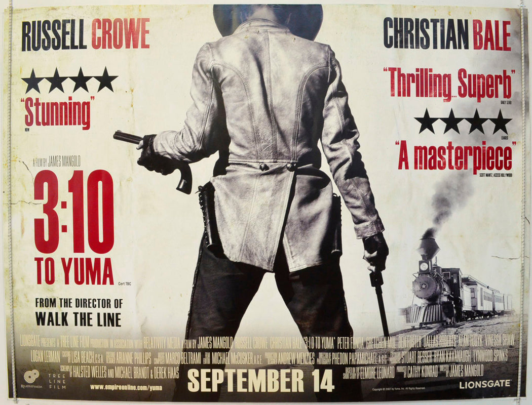 3:10 To Yuma Original British Quad Poster - Film Poster - Movie Poster 