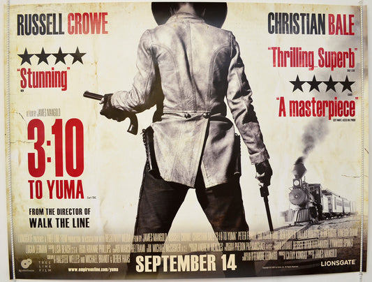 3:10 To Yuma Original Quad Poster - Film Poster - Movie Poster  