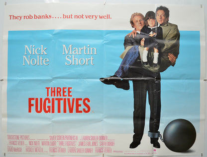 Three Fugitives  Original Quad Movie Poster  