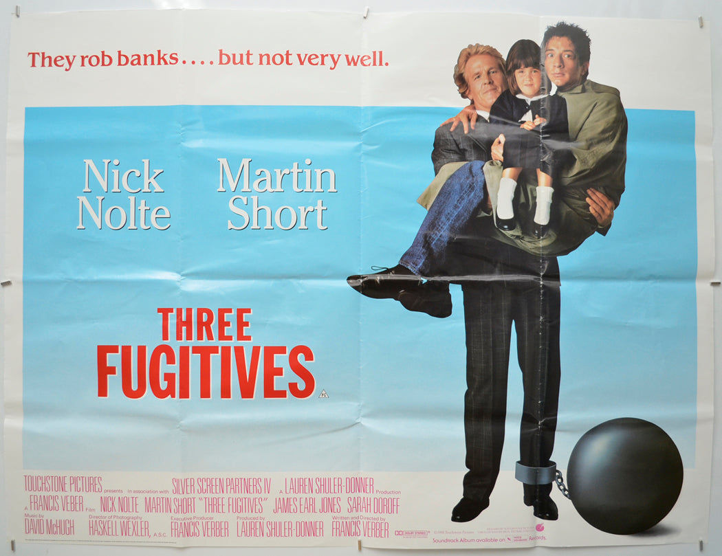 Three Fugitives  Original Quad Movie Poster  