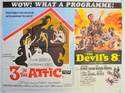 3 In The Attic / The Devil's 8  Original British Quad Poster - Film Poster - Movie Poster 