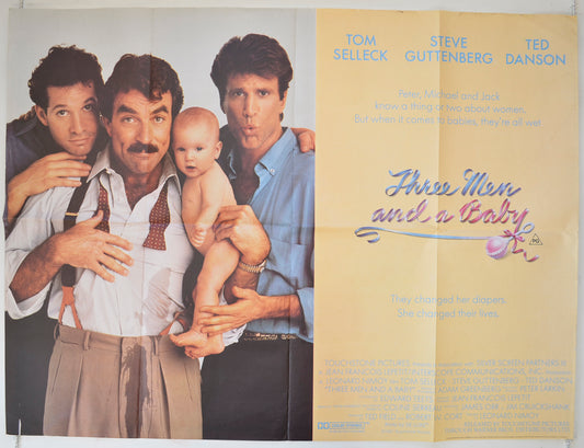 Three Men And A Baby Original Quad Poster - Film Poster - Movie Poster  