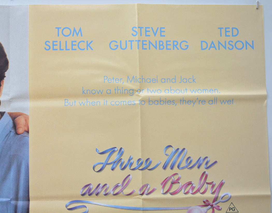 THREE MEN AND A BABY (Top Right) Cinema Quad Movie Poster 