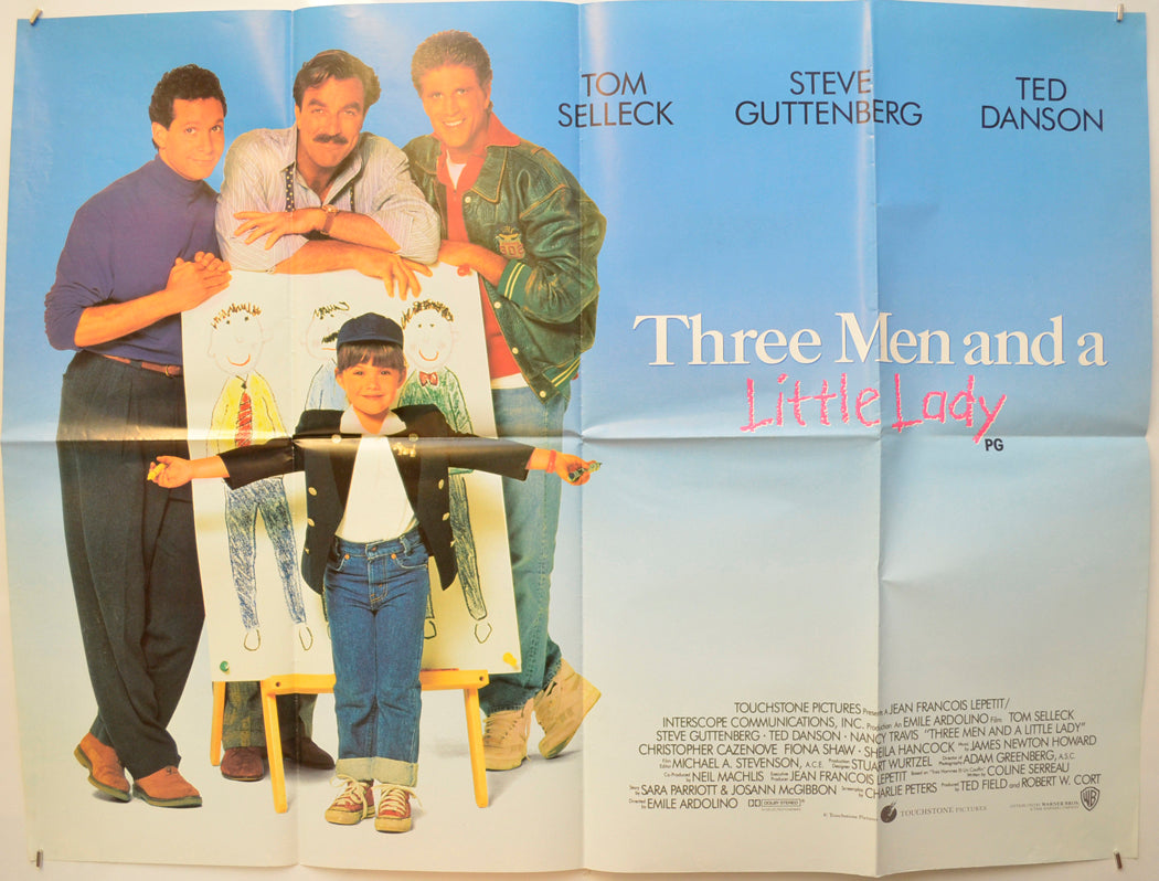 Three Men And A Little Lady (Design 2)  Original Quad Poster - Film Poster - Movie Poster