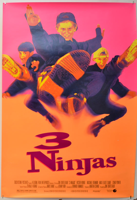 3 Ninjas Original One Sheet Poster - Film Poster - Movie Poster  