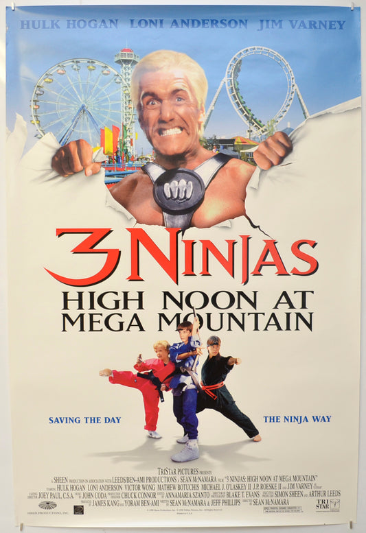 3 Ninjas - High Noon At Mega Mountain Original One Sheet Poster - Film Poster - Movie Poster