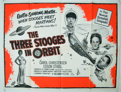 The Three Stooges In Orbit   Original Quad Poster - Film Poster - Movie Poster 