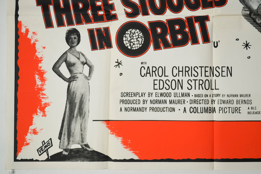 THE THREE STOOGES IN ORBIT (Bottom Left) Cinema Quad Movie Poster 