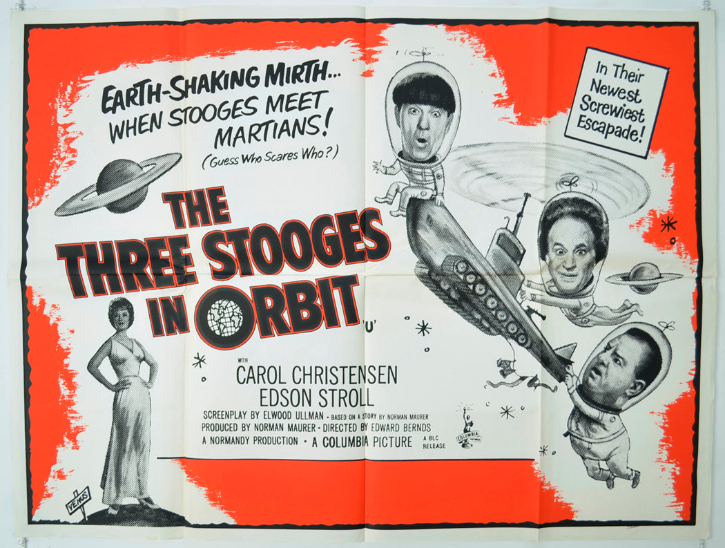 The Three Stooges In Orbit   Original Quad Poster - Film Poster - Movie Poster 