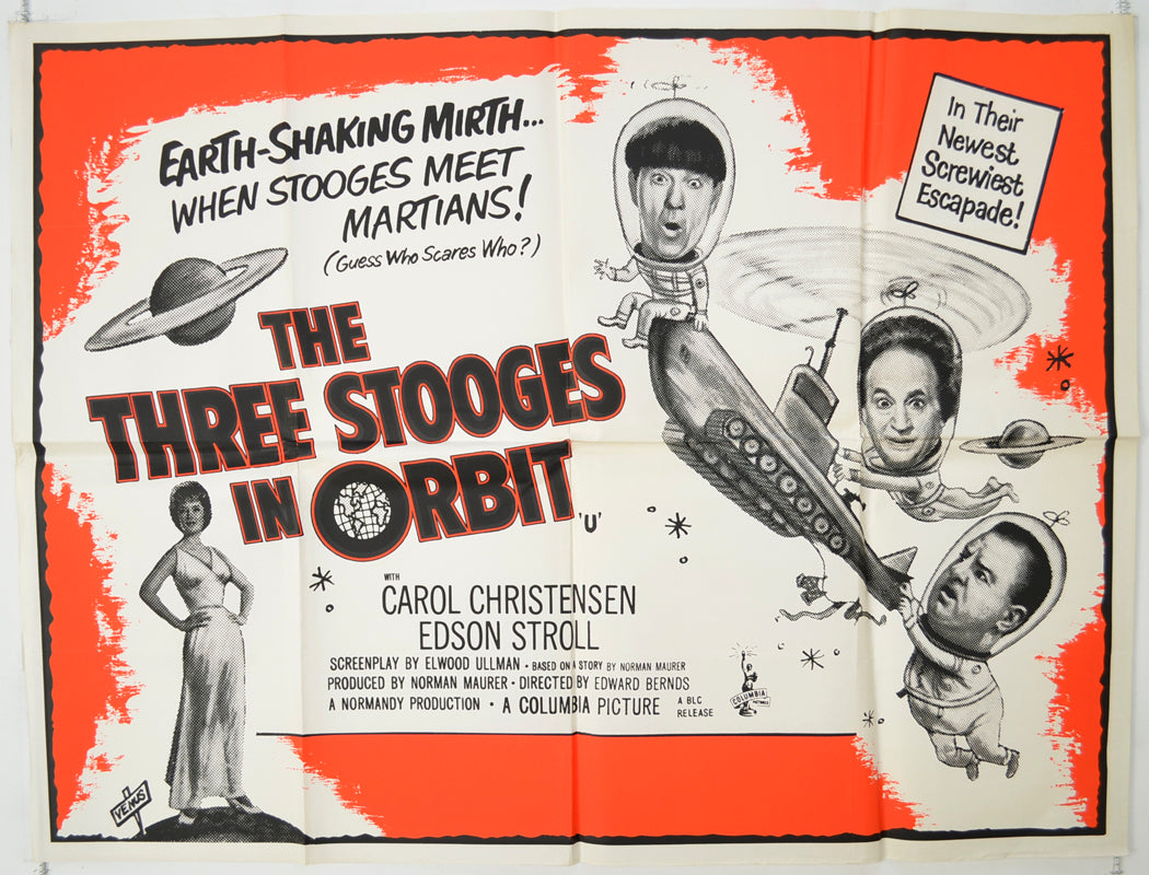 The Three Stooges In Orbit   Original Quad Poster - Film Poster - Movie Poster 