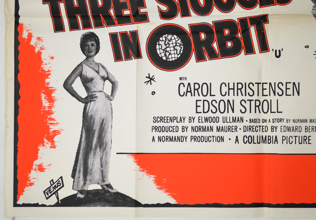 THE THREE STOOGES IN ORBIT (Bottom Left) Cinema Quad Movie Poster 