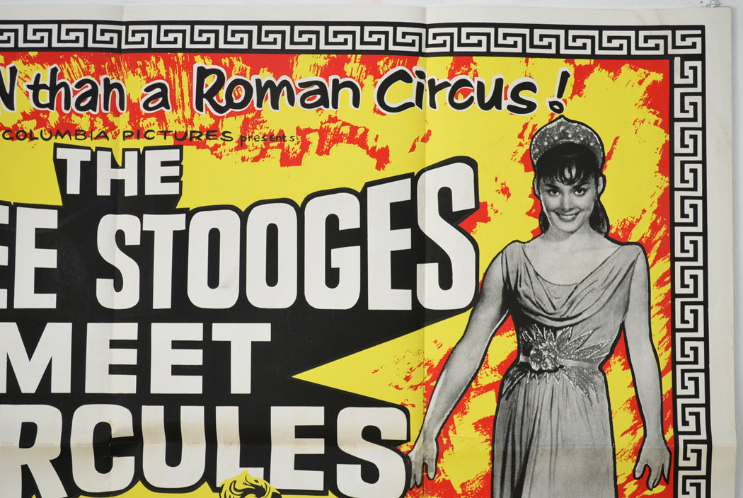 THE THREE STOOGES MEET HERCULES (Top Right) Cinema Quad Movie Poster 