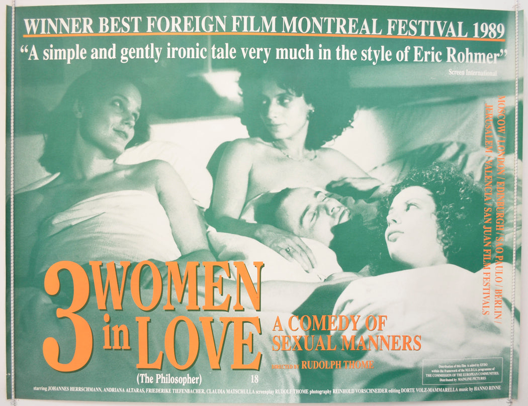 3 Women In Love  Original British Quad Poster - Film Poster - Movie Poster 